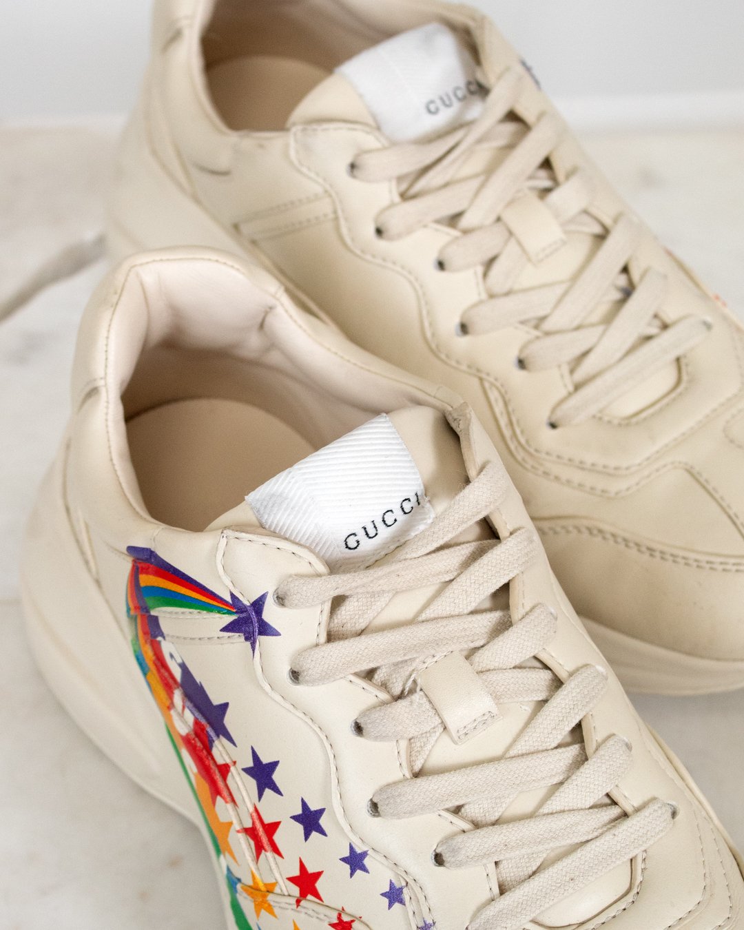 Gucci Rhyton Rainbow Stars Low Top Sneakers Otra Vez Couture Consignment